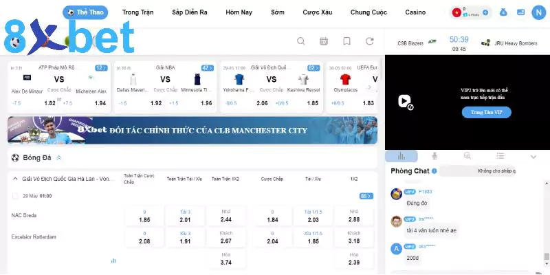 Hướng dẫn cách cá cược thể thao tại 8xbet chuẩn nhất